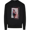 Logo Letter Print Crew Neck Pullover Long Sleeve Sweatshirt Men Sweatshirt Black 6K1M96-1JUWZ-0055