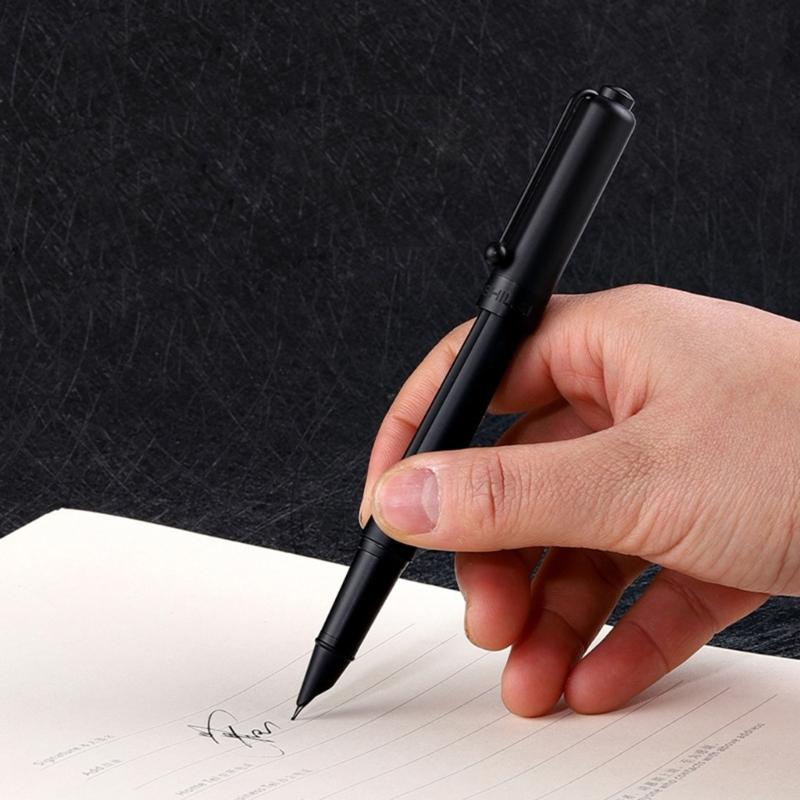 Smooth Writing Pen Business Pen Metal Fountain Pen Bent Nib Calligraphy Pen Stationery Pen Gift for Student Teacher