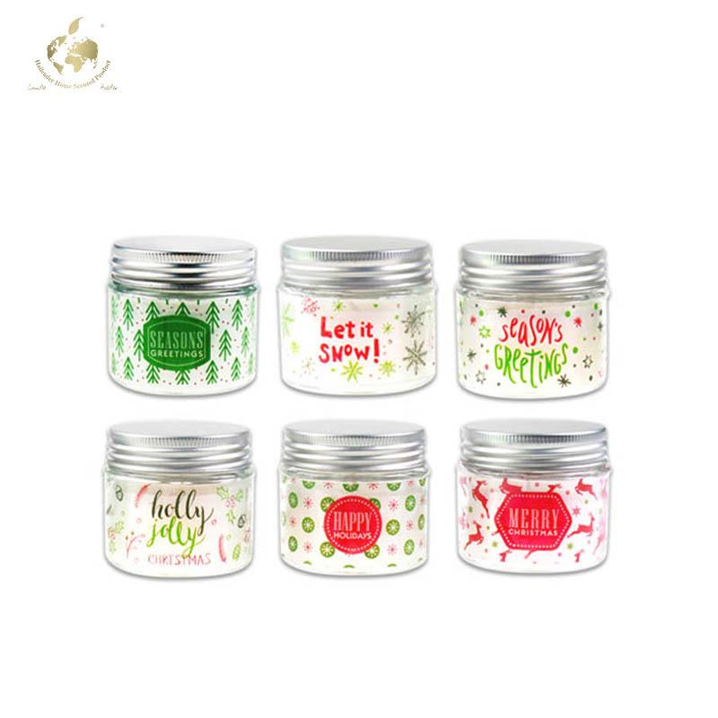 Glass Scented Candle Non-Toxic Smokeless Home Fragrance Handmade 6.2*5.6cm&SCENTED&2.29oz