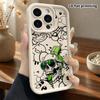 Phone Case: 2D Flat Design, Suitable for iPhone 18 17 16 15 14 13Pro Protective Case, Green Popsicle Skull, Perfect Christmas and Halloween Holiday Gi