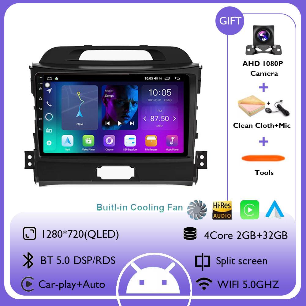 

9-дюймовый Android 14 беспроводной CarPlay автомагнитола для KIA Sportage 3 2010-2015 2016 4G+WIFI мультимедийный видеоплеер GPS автомагнитола