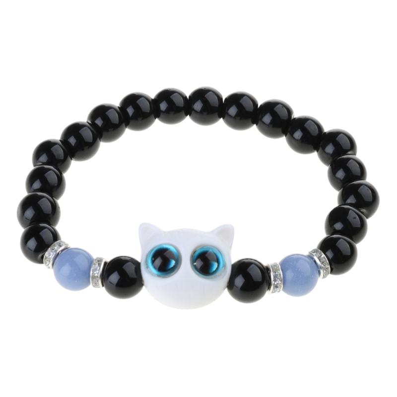 Lovely Bracelet Resin Luminous Bead Bracelet Comfortable Cat Hand Chain Great for Everyday Life and Dating