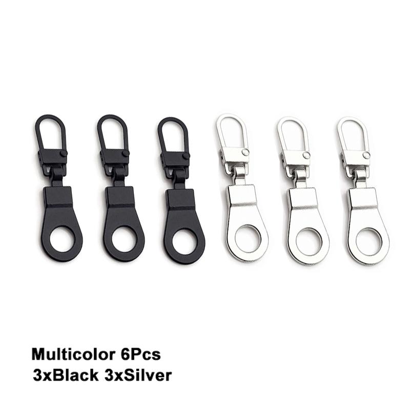 Detachable Metal Zipper Puller Head 5-12Pcs Replacement Zipper Head Repair Kits For Luggage Purse Clothes DIY Sewing Accessories