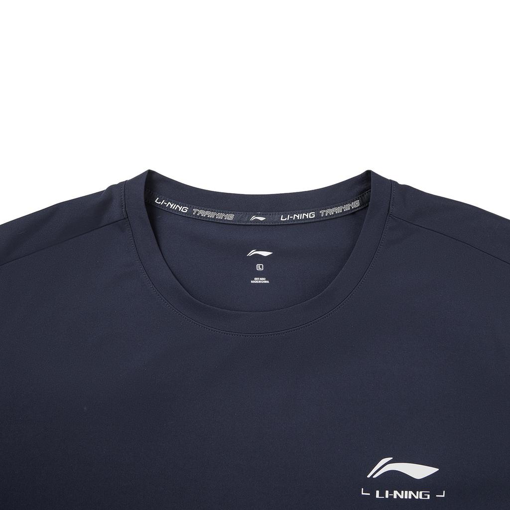 Li-Ning Fitness Series Moisture-Wicking Quick-Dry Comfortable Crew Neck Logo Short Sleeve T-Shirt Men Tops ATSW485-4