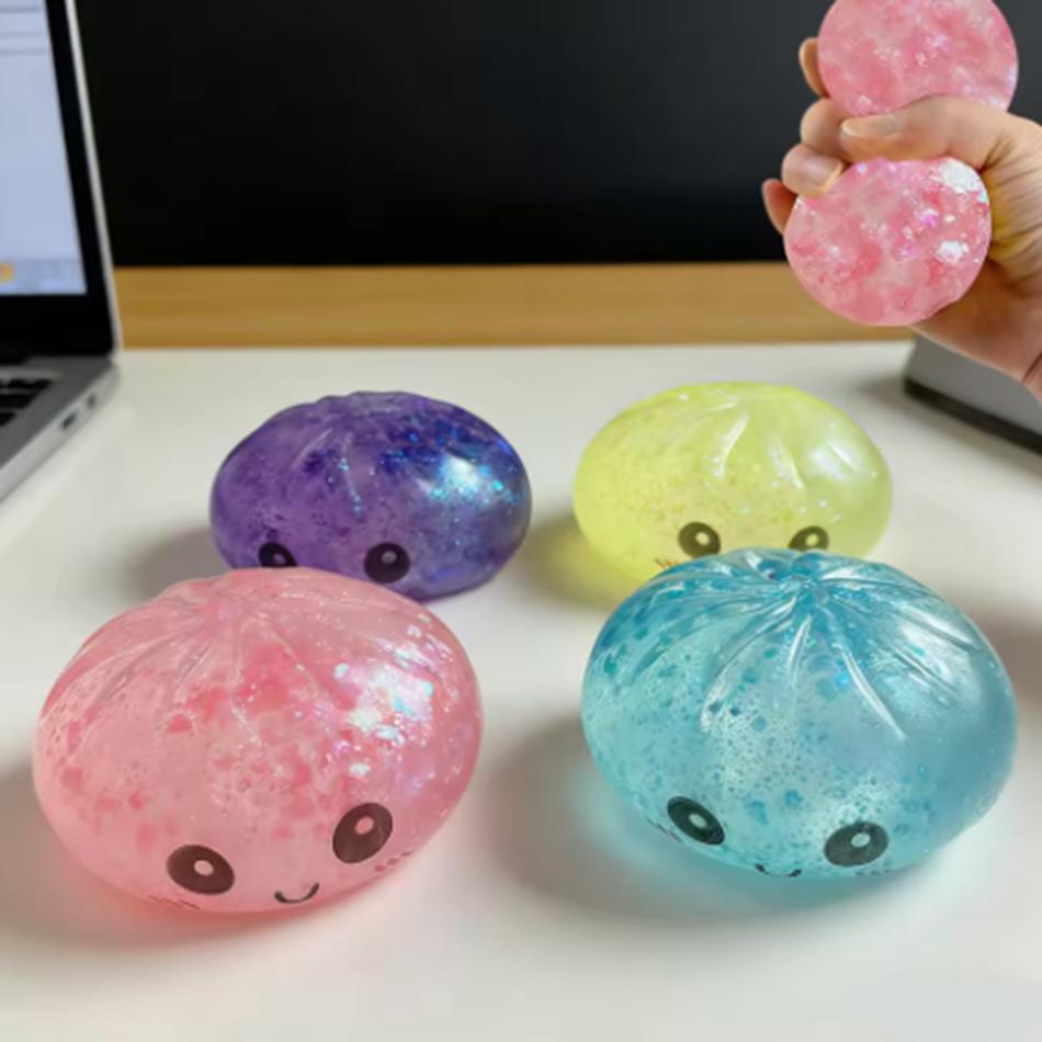 Regalo IN Regali Realistico Gigante Raviolo Spremibile con Cestello di Bambù Morbido Palla di Impasto TPR Giocattolo Decompressione Fidget Divertente Creativo