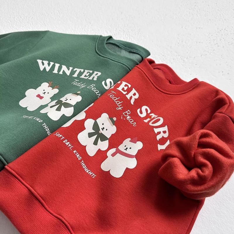 For Boys and Girls, New Year and Christmas Children's Clothing Creates Festive Atmosphere. Choose A Stylish Red Autumn and Winter Christmas Hoodie