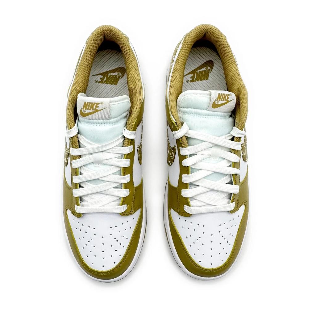 DH4401-104 Nike Dunk Low ESS Barley Paisley White Khaki Brown Beige (Women's)