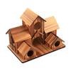 Wooden Bird Feeding Birdhouse 5 Hole Bird Cage Room Outdoor Garden Bird Nesting Box Small Pet Supplies Decoration Garden Decor