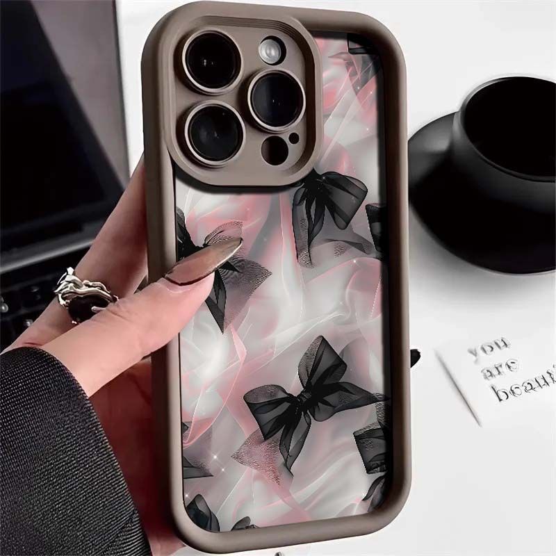 Soft TPU Pink Bow Cases For Samsung Galaxy A56 5G A17 A07 A36 A26 A16 A06 A15 A25 A55 A35 A54 A14 A34 S26 Ultra S25 FE S24 Plus