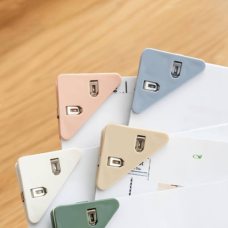 5 multifunctional triangle clips designed for organizing study materials, documents, and books