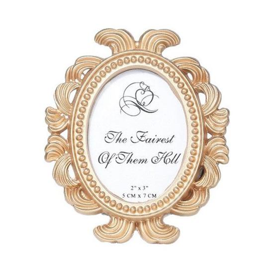4Pcs Vintage Baroque Oval Photo Frame Mini Resin Picture Display Frame Home Bedroom Desktop Wedding Family Photo Holder Decoration