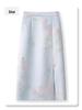 2025 Pink Embroidered High-Waist Midi Skirt - New Slimming Chinese Style