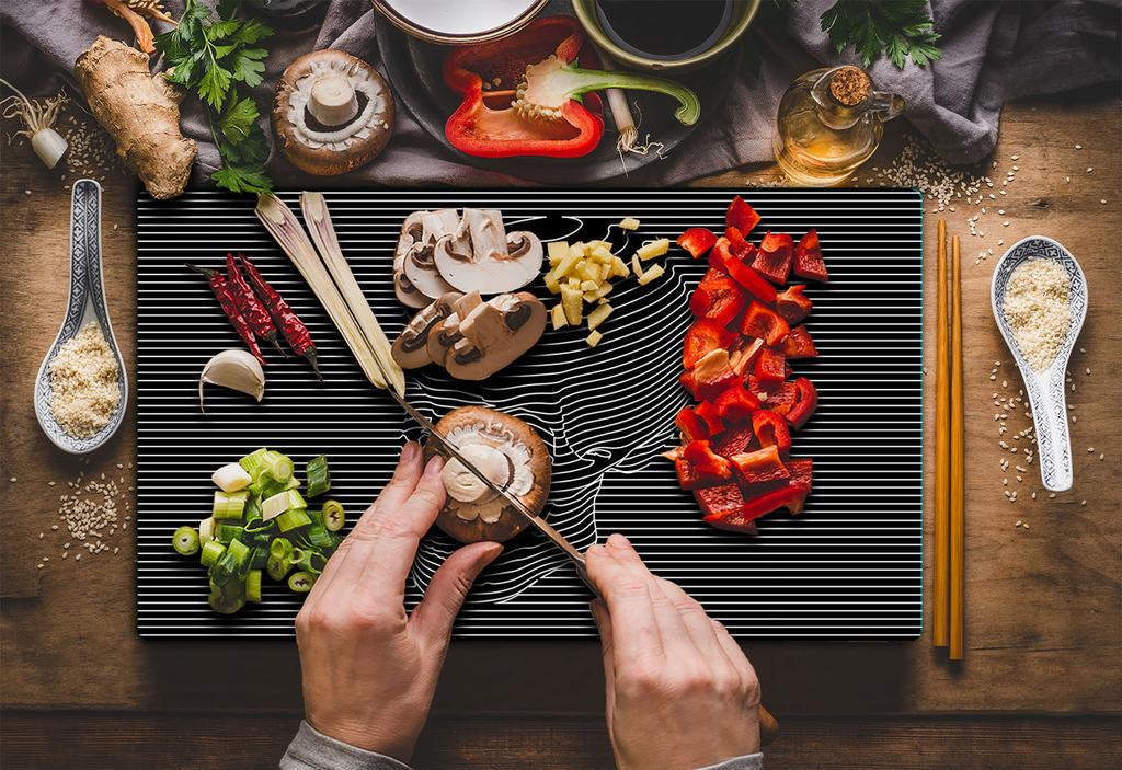 Glass Board Cutting Board 52X30 Black