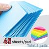Lined Sticky Notes 4X6 in Bright Ruled Stickies Colorful Super Sticking Power Memo Pads, 45 Sheets/pad, 6 Pads/Pack
