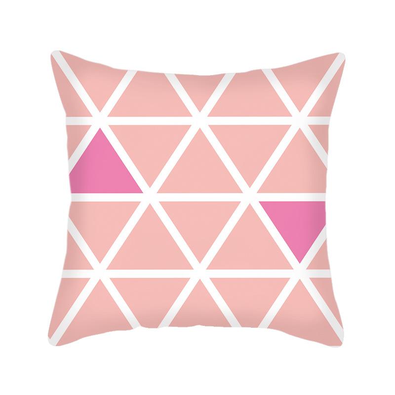 New European Style Simple Pillowcase Creative Geometric Cotton Cushion Cover
