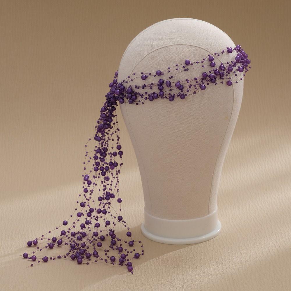 Imitation Perlen Braut Perlen Haarband Handgemacht Damen Tägliche Haardekoration Hochzeit