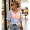 Summer Polka Dot T-Shirts 3D Print Fashion Women's V-Neck Short Sleeve T Shirt Y2K Casual Tees Harajuku Tops Female Clothing