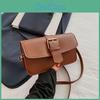 Chic Vintage Aesthetic Handbag For Women Elegant Solid Color Shoulder Bag
