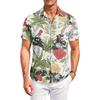 Casual Herenhemd met Korte Mouwen, Losse Pasvorm, met Hawaïaanse Print