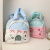 Polyester Cartoon Embroidered Cosmetic Bag With Zipper Closure For Daily Use