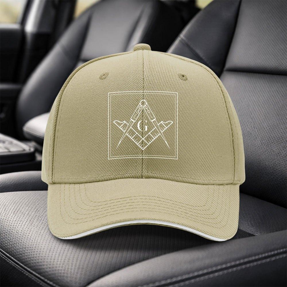 Masonic Logo Baseball Cap Black Adjustable Unisex Visor Hat
