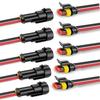 20/10pcs Waterproof Automotive Male Female Electrical Connectors Plug 2-Pin Way with Wire for Car Motorcycle Scooter Marine