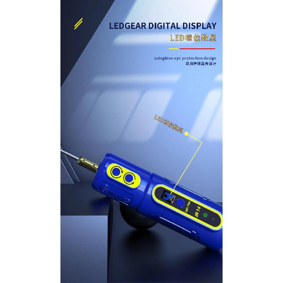 Mechanic IR14 Electric OCA Glue Remover Tool With Led Display For Phone Screen OCA Polarized Clean Electric Grinder Hand Tool