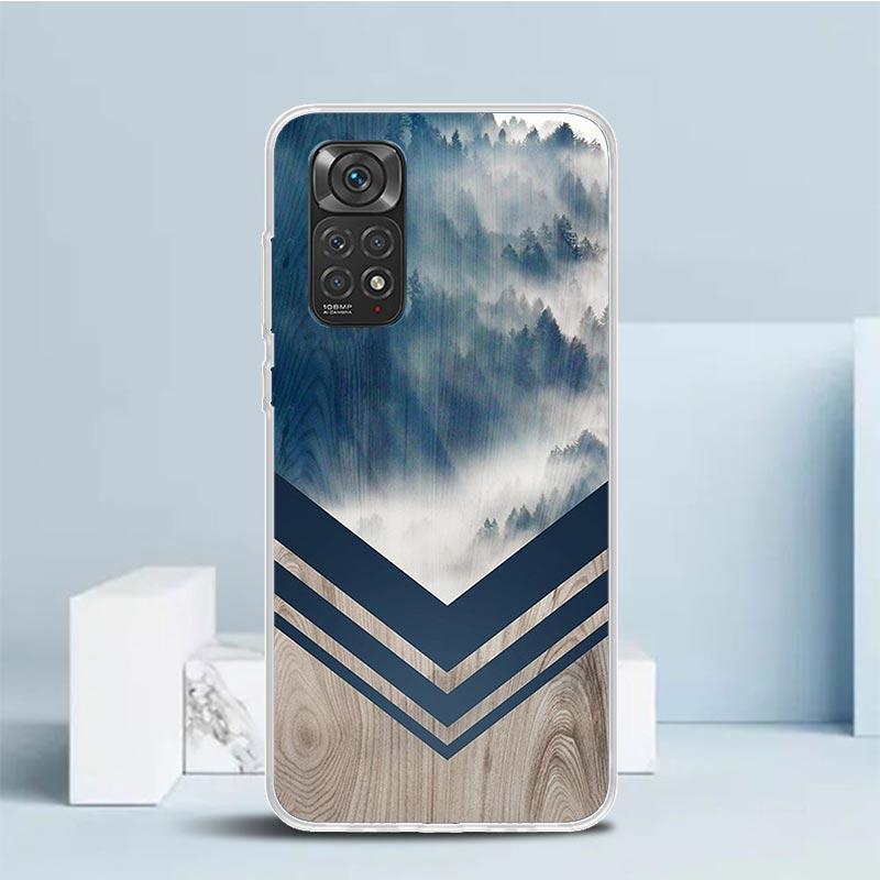 Forest Geometry Wood Nature Phone Case For Xiaomi Redmi Note 15 14 14S 13 12S 12 Pro Plus 11S 11 11T 11E 10S 10 + Soft TPU Back
