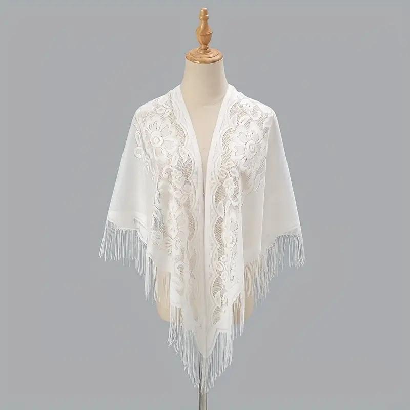 Lace Triangular Scarf Shawl Bride Bridesmaid Group Wedding Dress Banquet Shawl Triangular Scarf Women