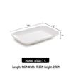 White Melamine Plastic Rectangular 3-Compartment Side Dish Plate
