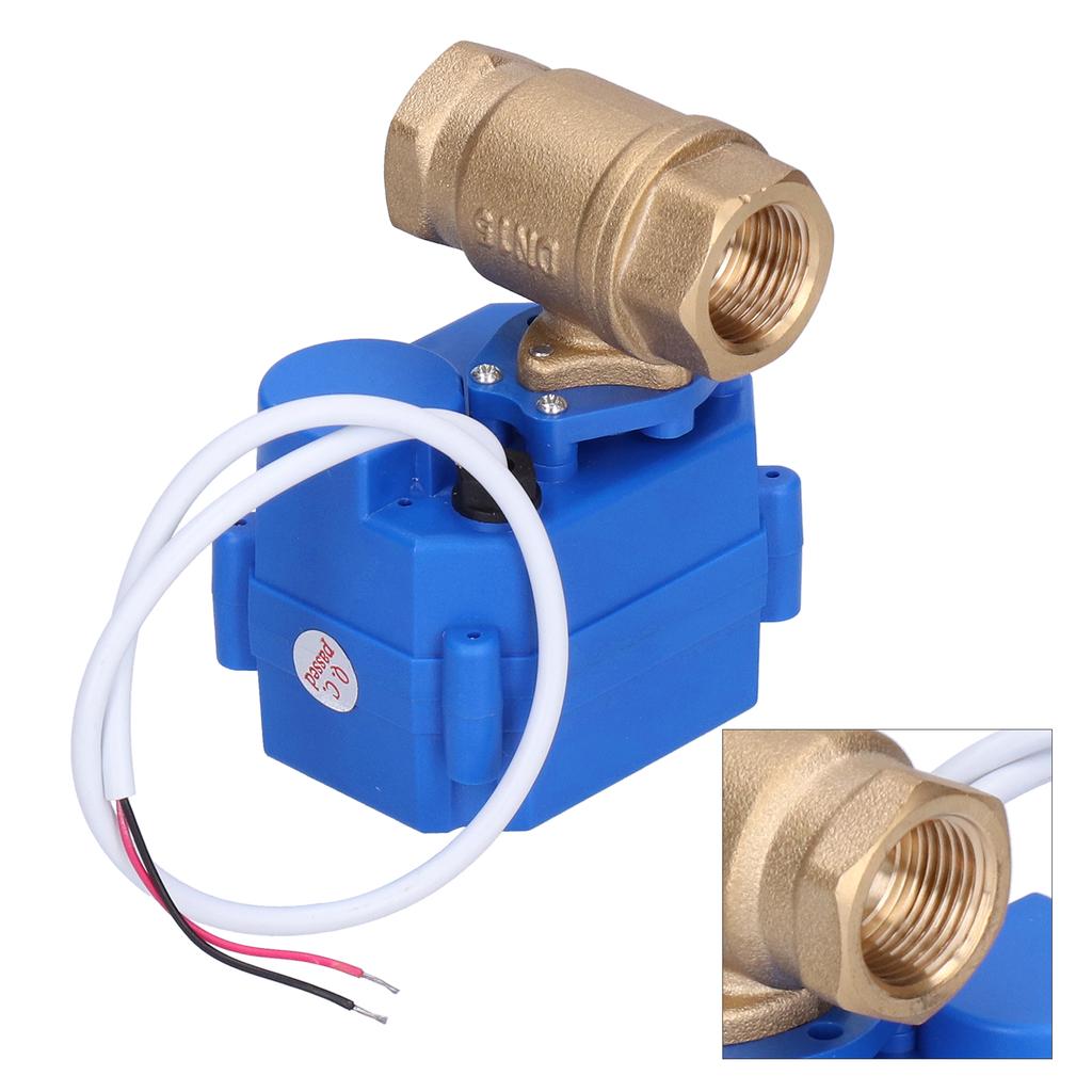 Motorized Ball Valve Brass Micro Electrical Straight Through 1 2in CWX 15N CR04 DC9 24V DN15