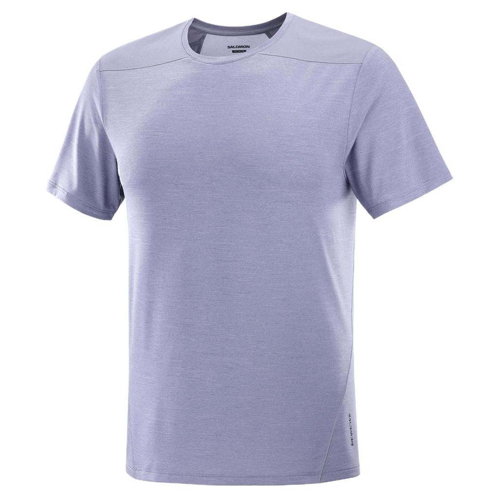 SALOMON Dopamine Breathable Quick-Dry Solid Color Crew Neck T-Shirt Men Tops Blue Granite C24756