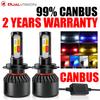 4 Colors And Flash LED Car Headlights Auto H7 H4 H1 H8 H9 H11 9005 9006 HB3 HB4 9012 HIR2 Red Yellow Blue White Fog Lights 12V
