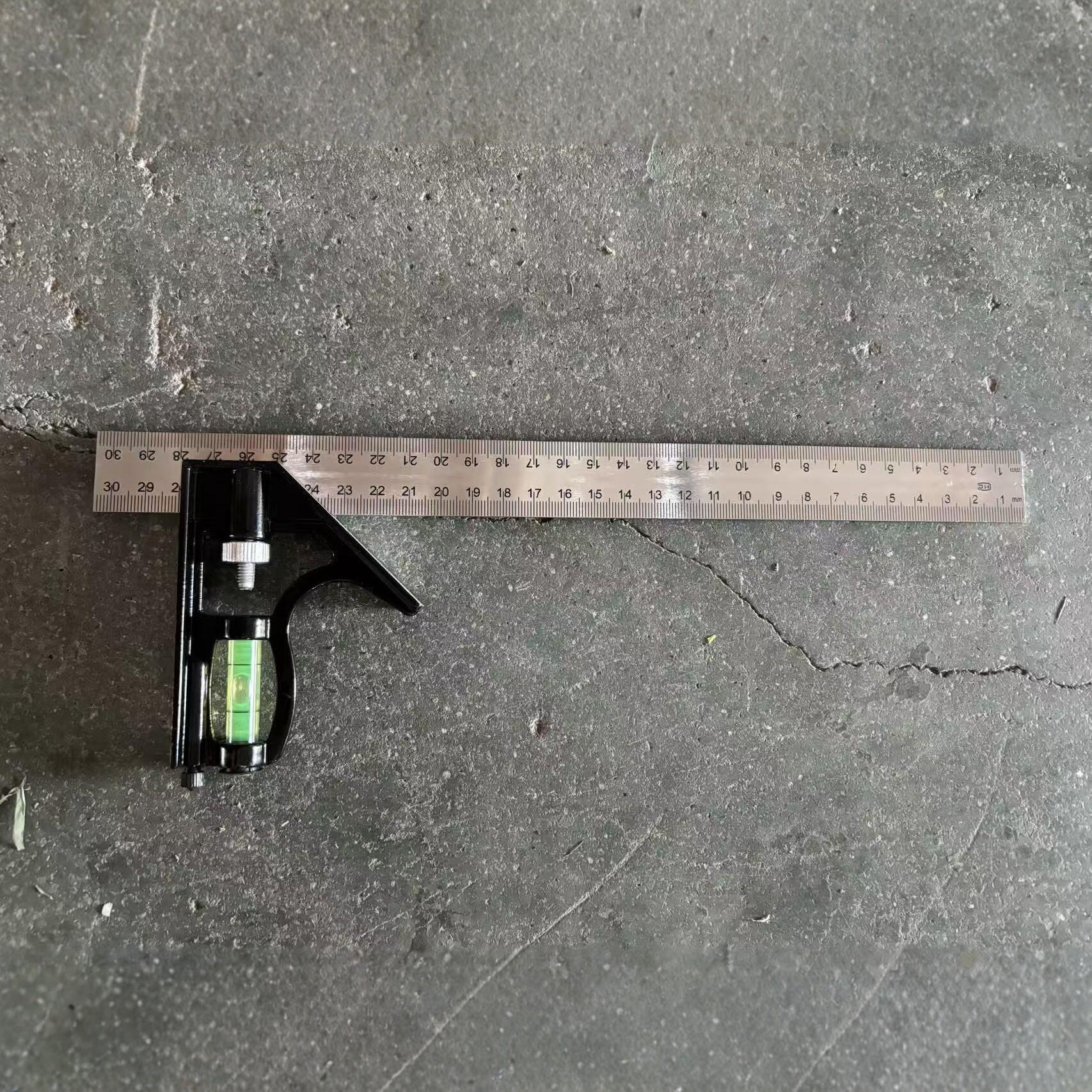 Stainless Steel Multi-Functional L-Shaped Right Angle Measuring Tool for Woodworking