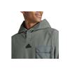 adidas Kapuzenpullover Buchstabenlogo Überschnittene Schultern Langarm-Sweatshirt Herren-Sweatshirt Grau Grün IR5182