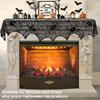 Halloween Decoration Cobweb Table Runner Tablecloth, Mantel Scarf Cover for Halloween Party