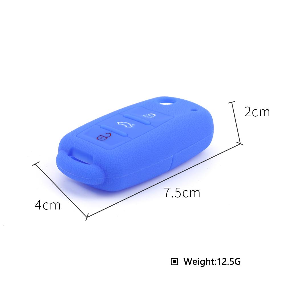 Silicone Rubber key fob skin cover case for VW POLO Golf 4 MK5 6 Jetta Bora Beetle Tiguan Passat B5 B6 3 button Remote key