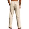 Men's European & American Linen Summer Pants - Breathable, Casual, Loose, Wide Leg, Straight Fit.