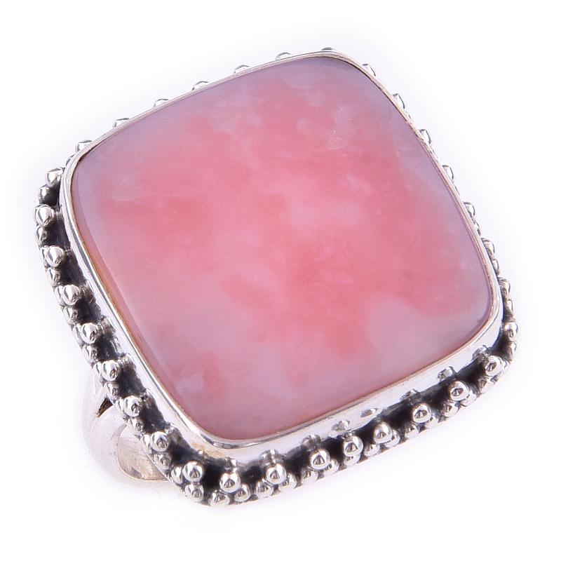 Piatră prețioasă Opal Roz Natural Lucrat Manual Argint Sterling Solid 925 Inel Mărimea 9 z4P25