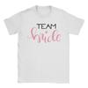 Team Bride Black and Pink T Shirt  Hip Hop T Shirts Short Sleeves Y2K Basic Tops Beach 100 Cotton Oversize Clothing