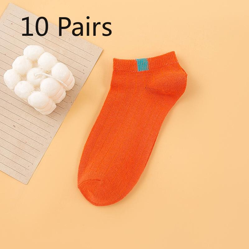 

10 пар женских носков-невидимок в весенне-осеннем стиле, из ткани с рисунком, с неглубоким вырезом 10 Pairs