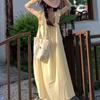 Yellow Fairy Flutter Sleeve Summer Dress for Girls - Slimming Mid-Length