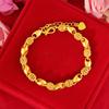 Beads Hollow Bracelet Gold Matte Bracelets For Woman Party Wedding Engagement Christmas Fashion Jewelry Accessories