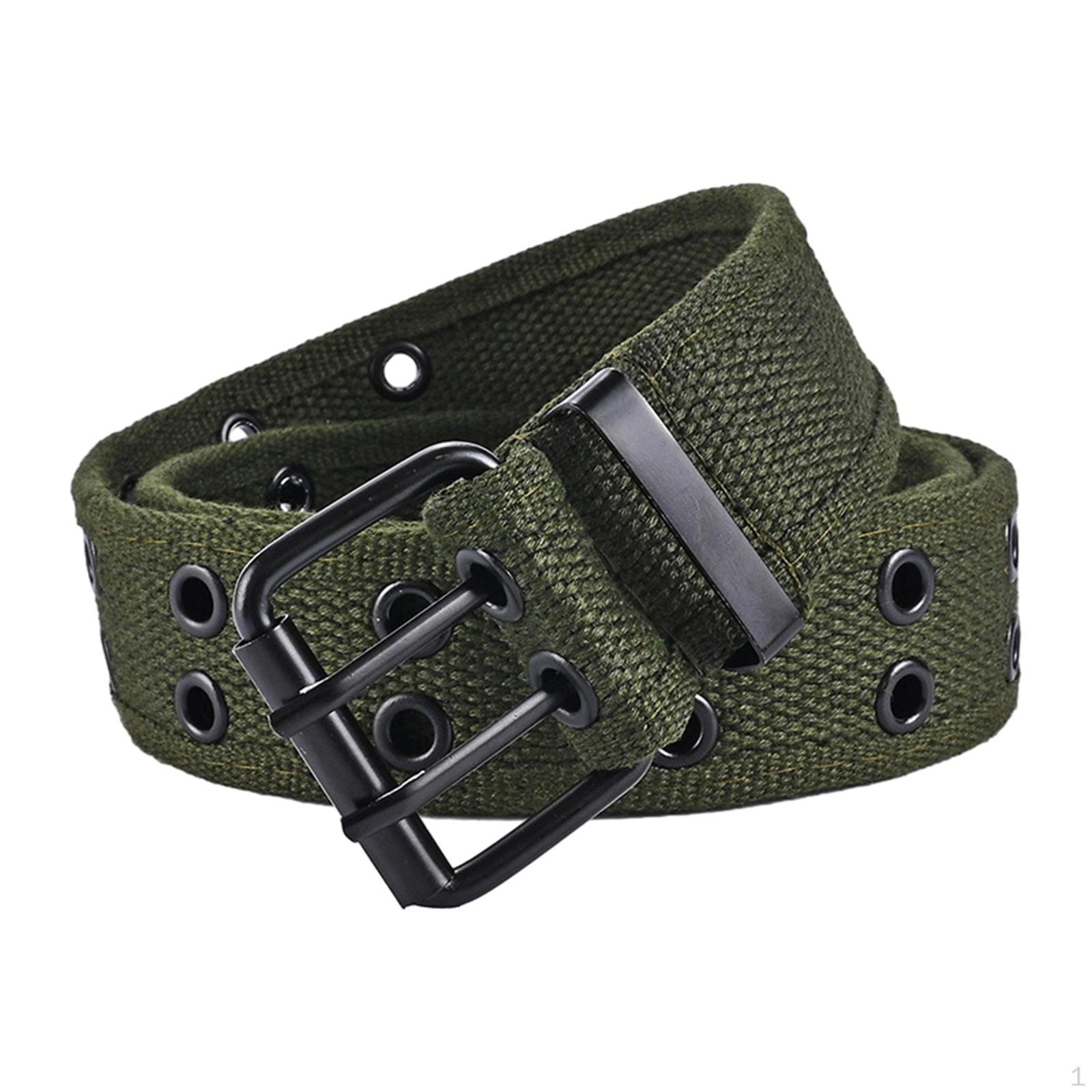 

Ремень с двойными люверсами, джинсы, ремни в стиле панк, повседневный пояс, аксессуары для одежды 120cm зелёный