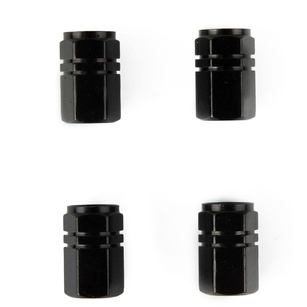 4pcs Tire Valve Black Aluminum Rims Stem Tyre Cover