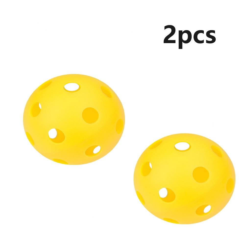 

Пиклбол для улицы, диаметр 74 мм, твердый полиэтилен, 40 отверстий, высокая эластичность, прочный, для улицы, 2 упаковки 74mm-2pcs жёлтый