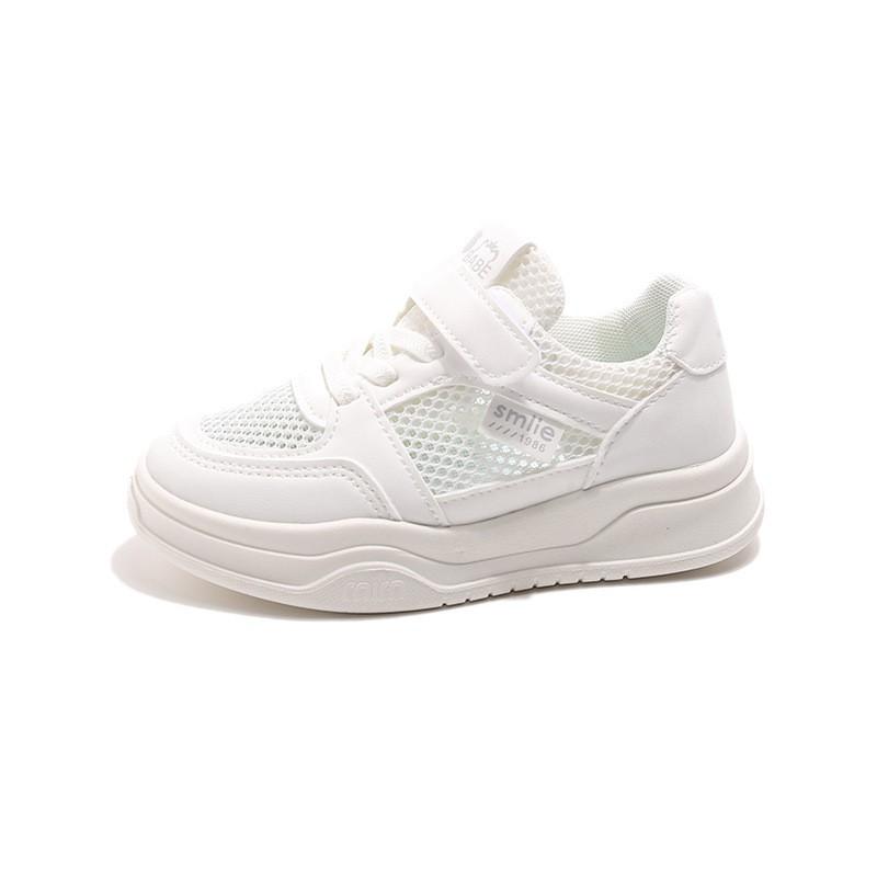 Kids White Mesh Sneakers Girls Boys Breathable Soft Sole Casual Shoes Fall