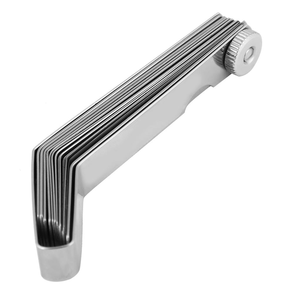 Stainless Steel Curved Feeler Gauge Ruler Welding Inspection Tool 0.05-1.00mm