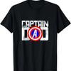 Distressed GiftFor Dad Birthday Captain Shield Superhero T-Shirt