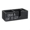 Tea Bag Organizer with 3 Slots Teabag Shelf Rustic Multifunctional Wooden Holder Farmhouse
